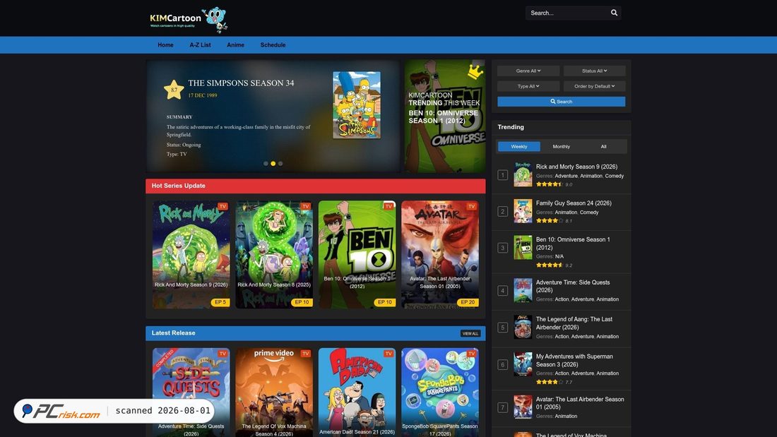 Screenshot of kimcartoon.com.co