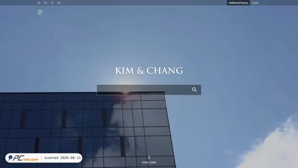 kimchang.com screenshot