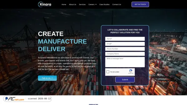 kinarainternational.com screenshot