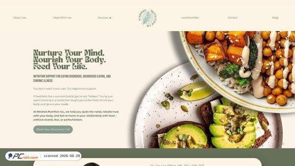 kindrednutritionco.com Screenshot