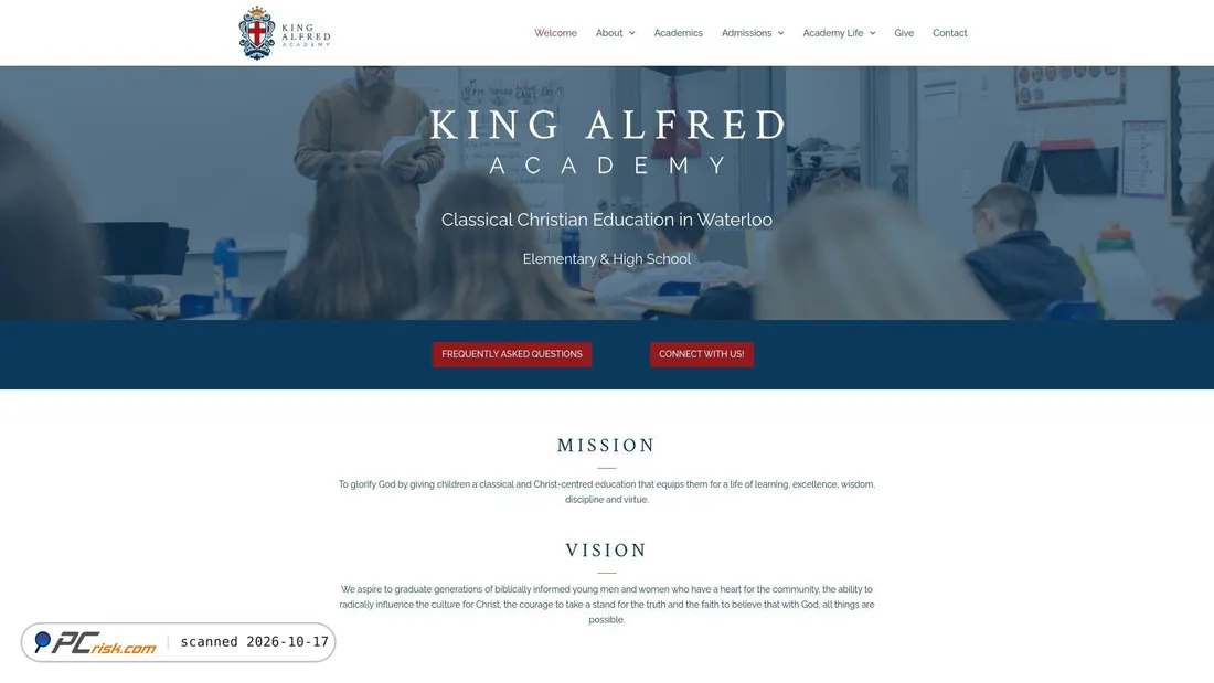 Screenshot of kingalfred.ca