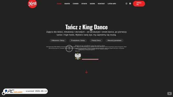 kingdance.pl screenshot
