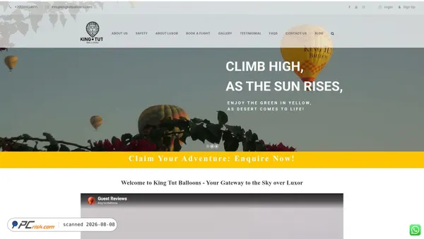 kingtutballoons.com screenshot