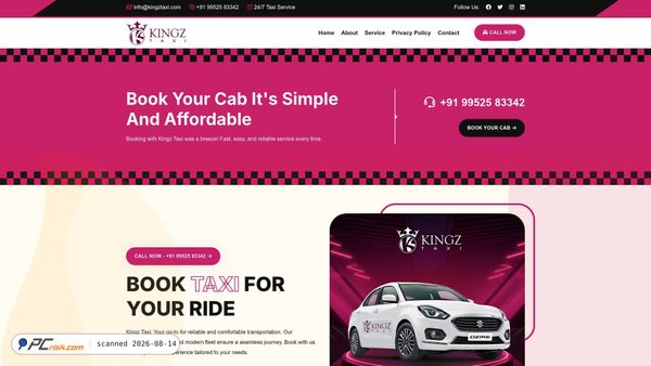 kingztaxi.com screenshot