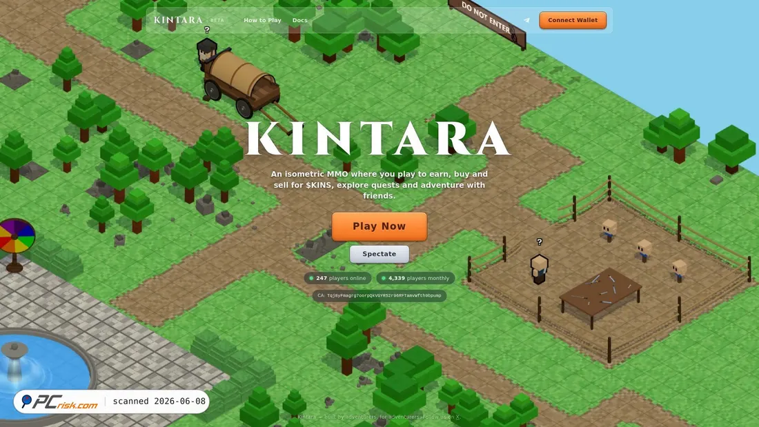 Screenshot of kintara.gg