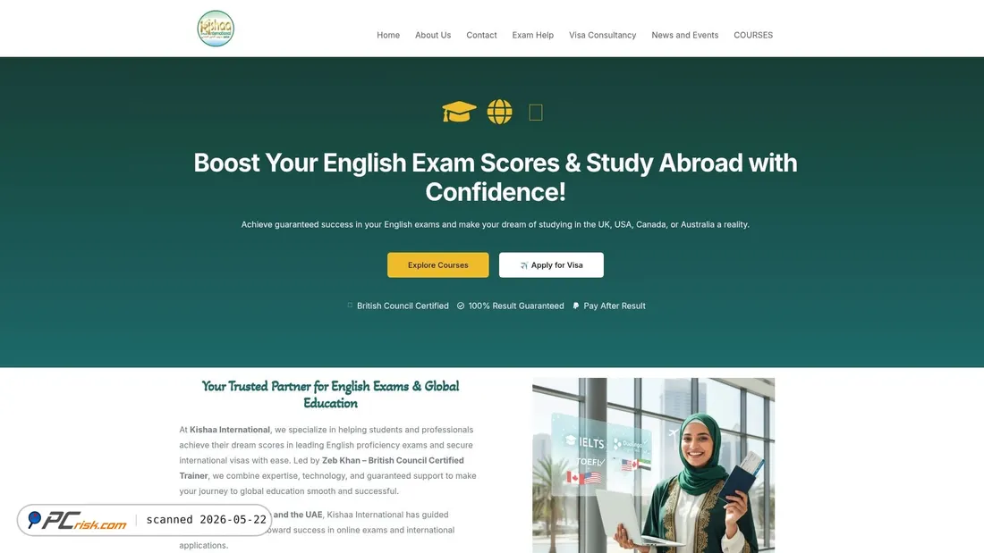 Screenshot of kishaainternational.com