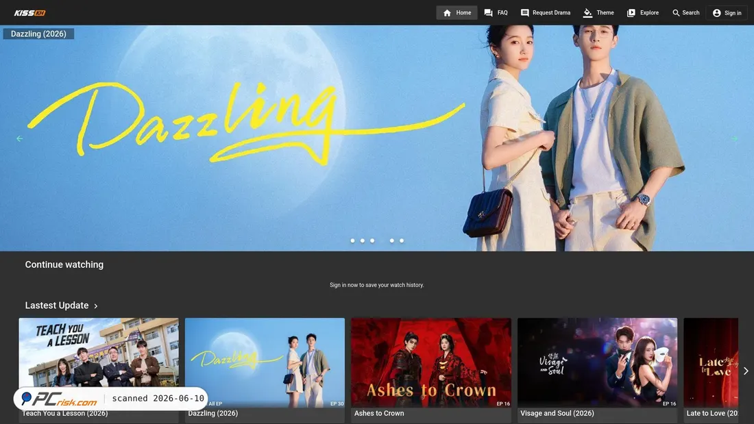 Screenshot of kisskh.co