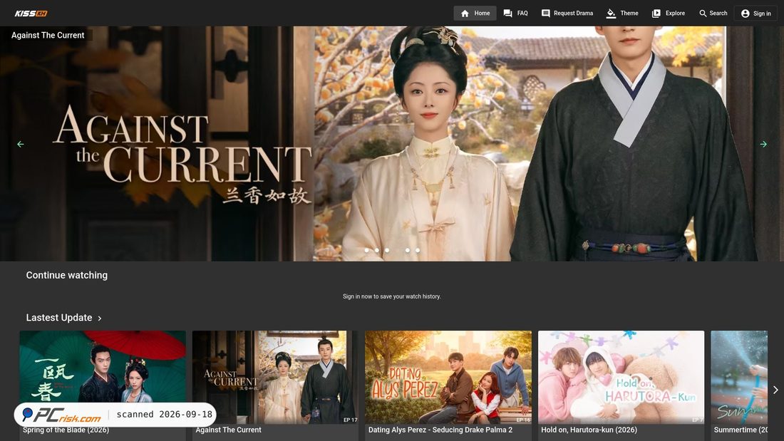 Screenshot of kisskh.co