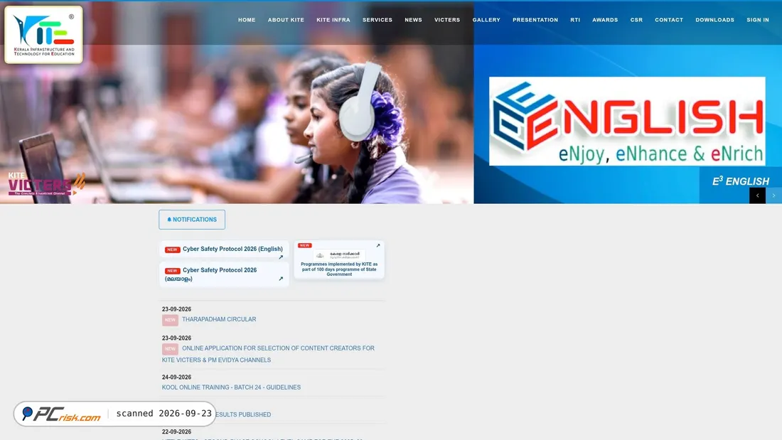 Screenshot of kite.kerala.gov.in