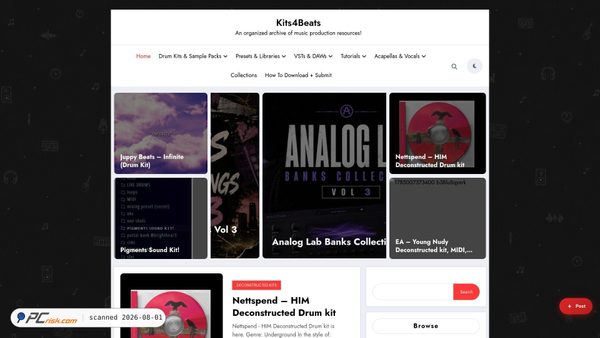 Screenshot di kits4beats.com