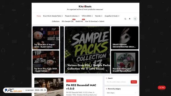 Screenshot di kits4beats.com