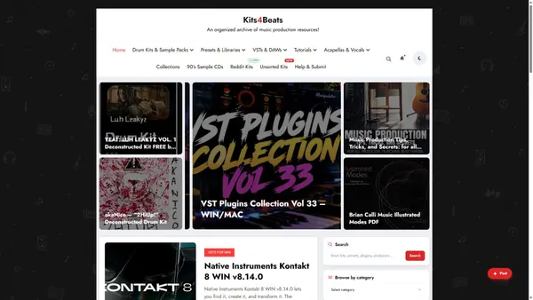 kits4beats.com screenshot