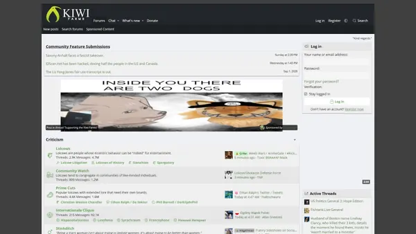 kiwifarms.net Screenshot