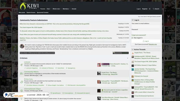 kiwifarms.st screenshot