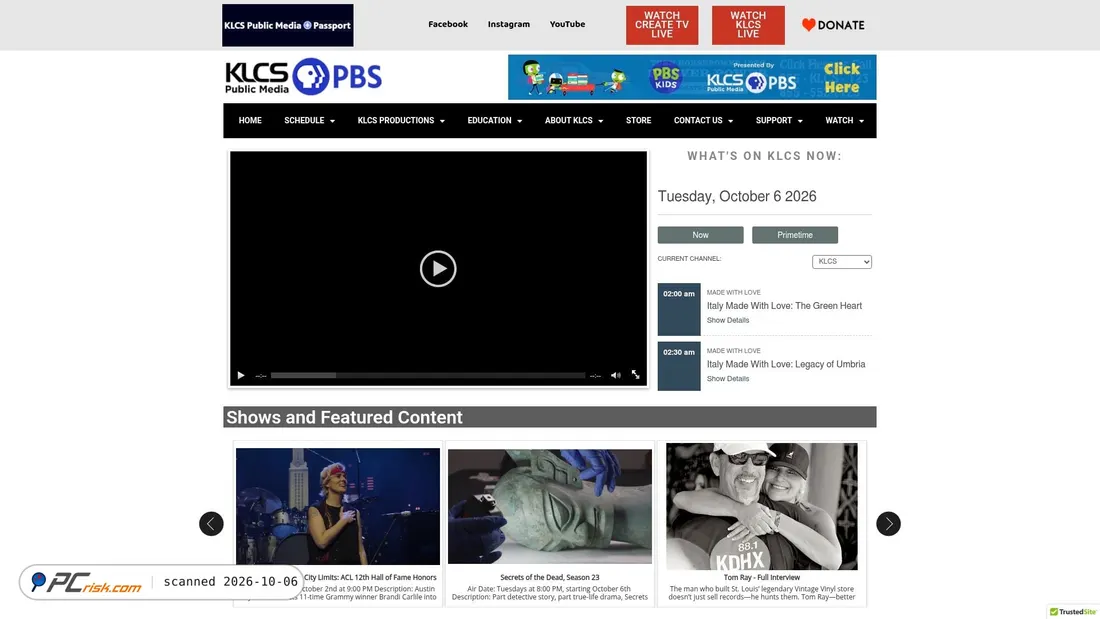 Captura de ecrã de klcs.org