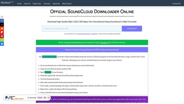 klickaud.org screenshot