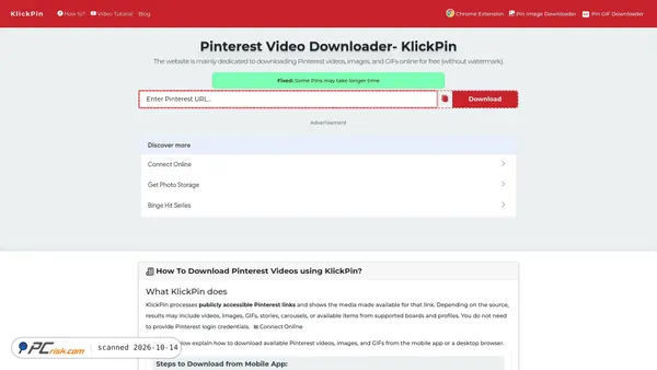 klickpin.com screenshot