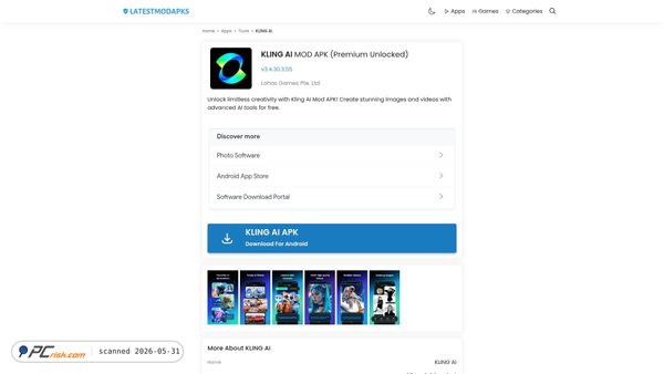 kling-ai-mod.latestmodapks.com screenshot
