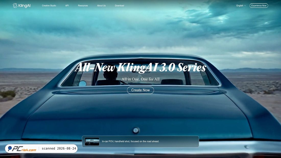 Screenshot di kling.ai