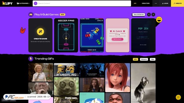 klipy.com screenshot