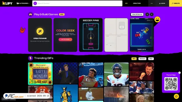 klipy.com screenshot