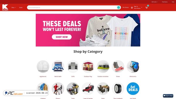 Capture d’écran de kmart.com
