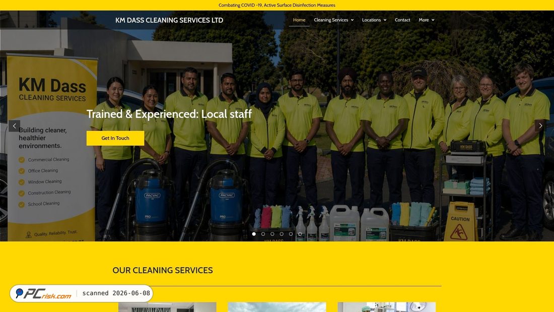 Screenshot of kmdasscleaning.co.nz