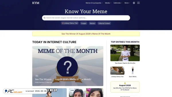 knowyourmeme.com Screenshot