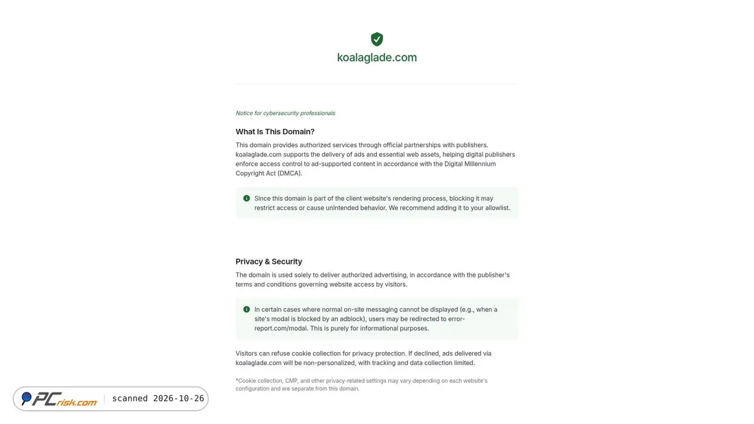 Screenshot of koalaglade.com