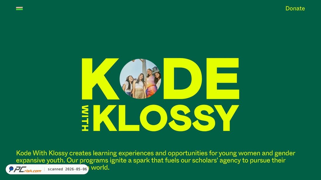 Screenshot van kodewithklossy.com