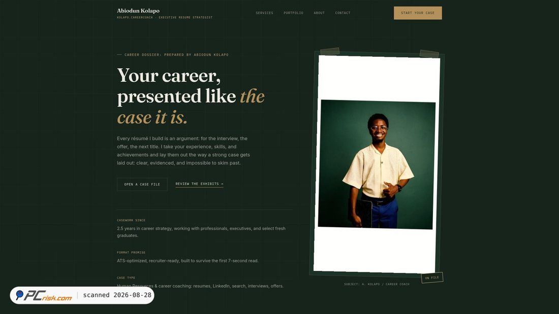 Screenshot di kolapocareercoach.org