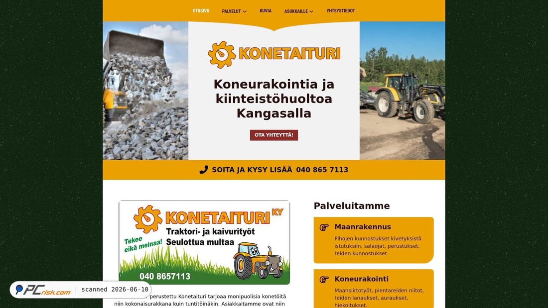 Screenshot of konetaituri.fi