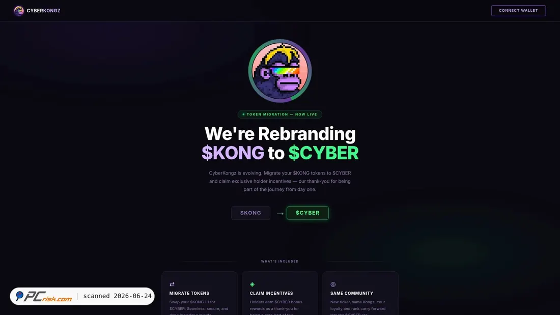 Screenshot of kongztoken.live