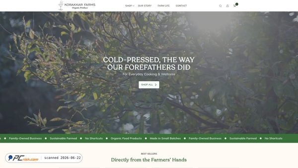 korakkarfarms.com screenshot