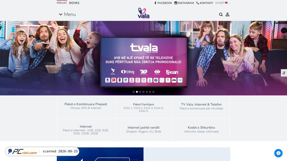 Captura de ecrã de kosovotelecom.com