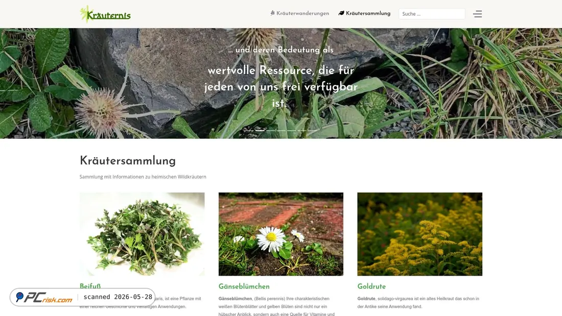 Screenshot of kraeuternis.de