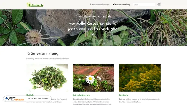 kraeuternis.de screenshot