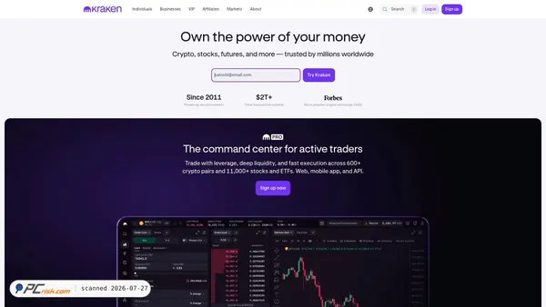 kraken.com screenshot
