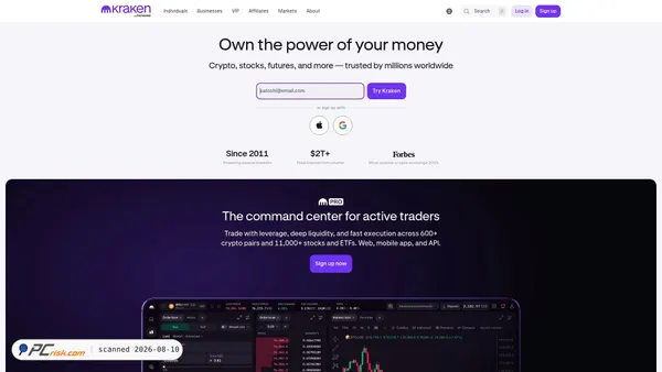 kraken.com screenshot