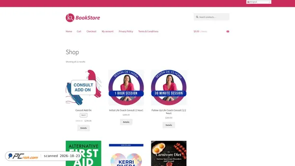 Screenshot di krbookstore.com