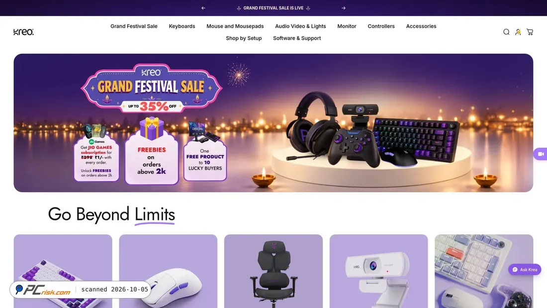 Captura de ecrã de kreo-tech.com