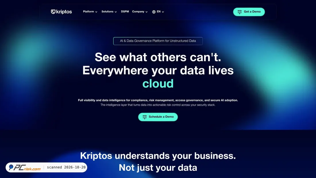Capture d’écran de kriptos.io