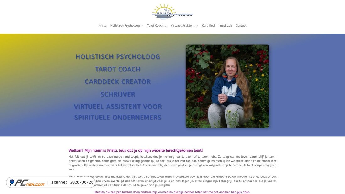 Screenshot of kristakijktverder.nl