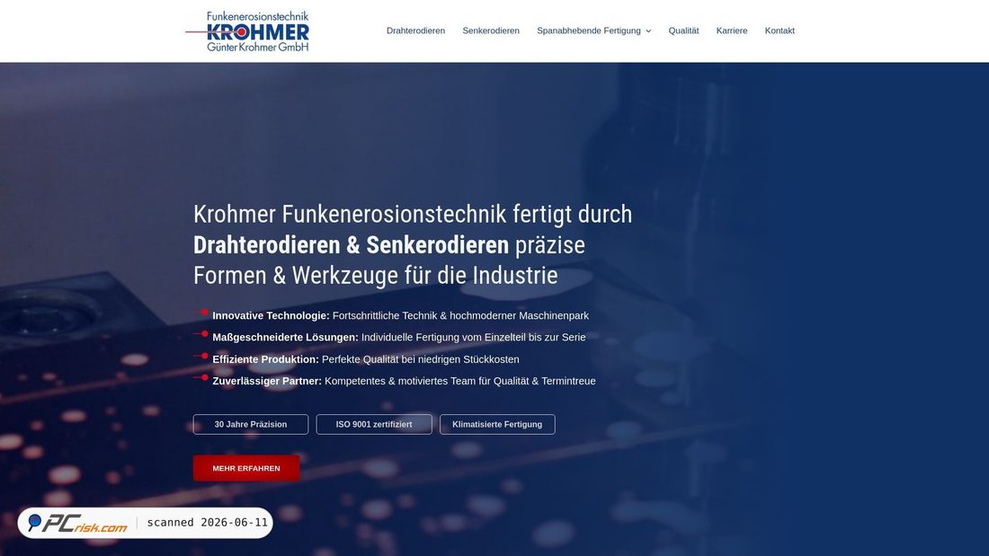 Screenshot of krohmer-gmbh.de