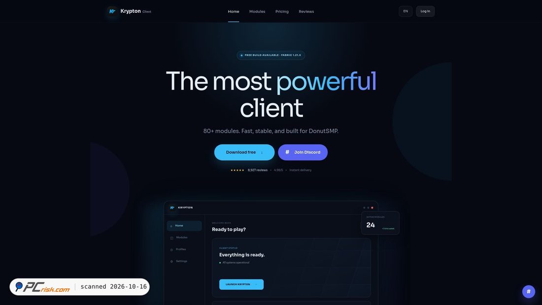 Screenshot of krypton-client.lol