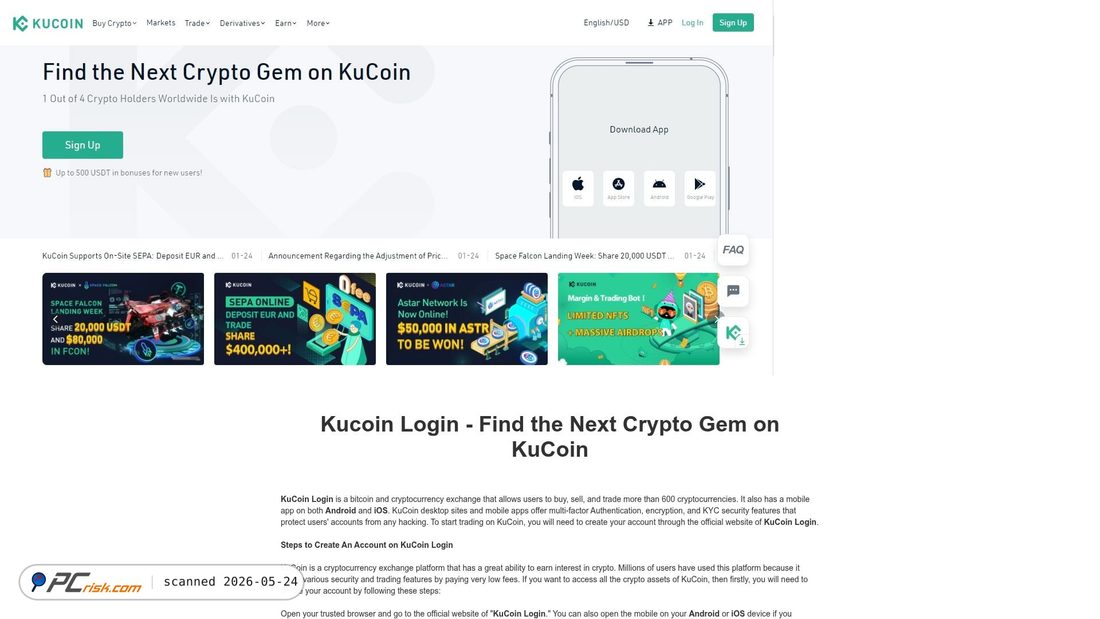 Screenshot of kuicoinloggin.webflow.io