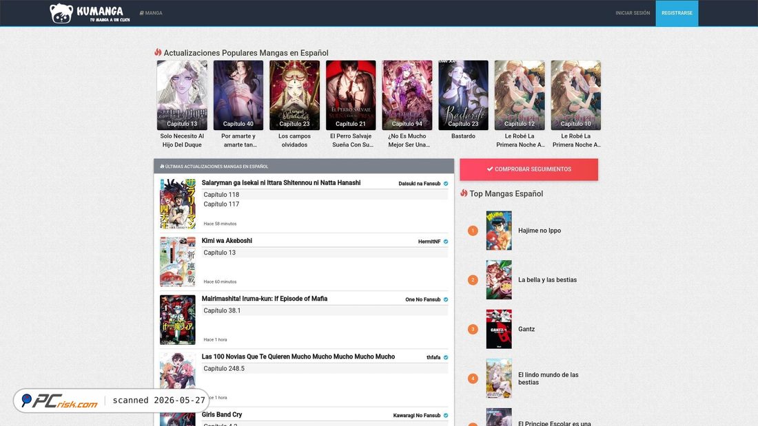 Screenshot von kumanga.com