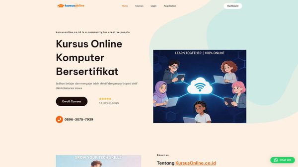 kursusonline.co.id screenshot