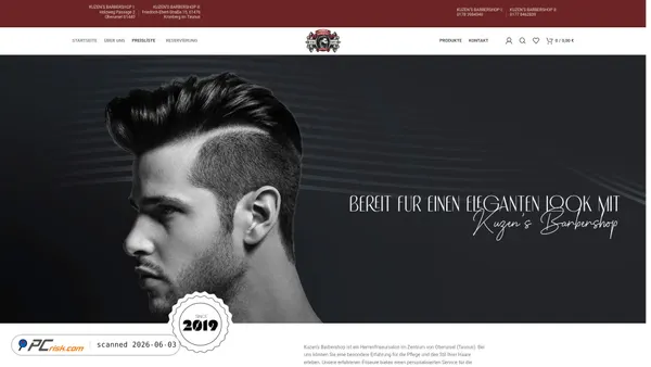 kuzensbarbershop.de screenshot