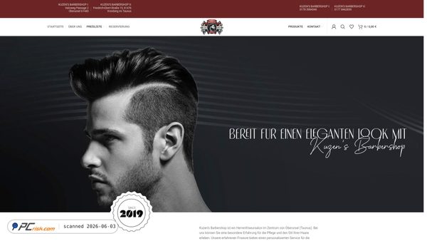 kuzensbarbershop.de screenshot